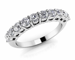 18KT Gold Eleven Stone Diamond Anniversary Ring