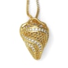 Contemporary Pendant in 18K Gold and Diamonds 0.34 carat