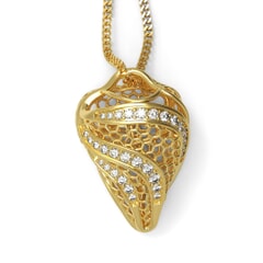 Contemporary Pendant in 18K Gold and Diamonds