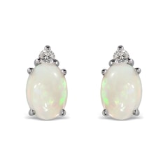 14K Gold Opal Earrings