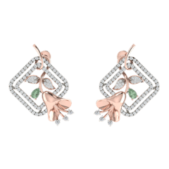 18KT Gold and 0.88 Carat Diamond Earrings