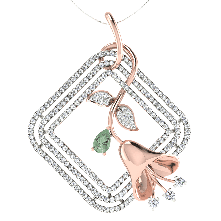 18KT Gold and 1.04 Carat Diamond Pendant