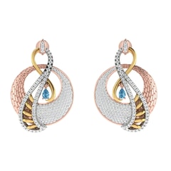 18KT Gold and 0.80 Carat Diamond Earrings
