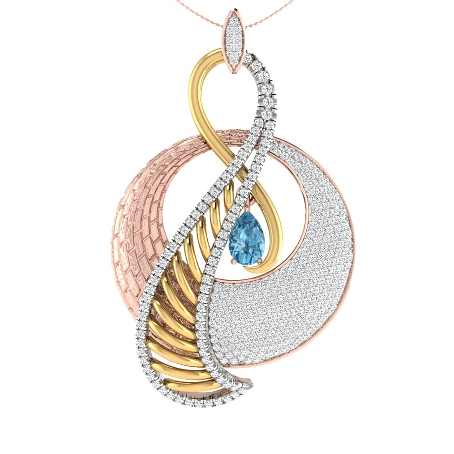 18KT Gold and 0.79 Carat Diamond Pendant