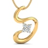 18k Gold and 0.10 carat Round Diamond Fancy Pendant