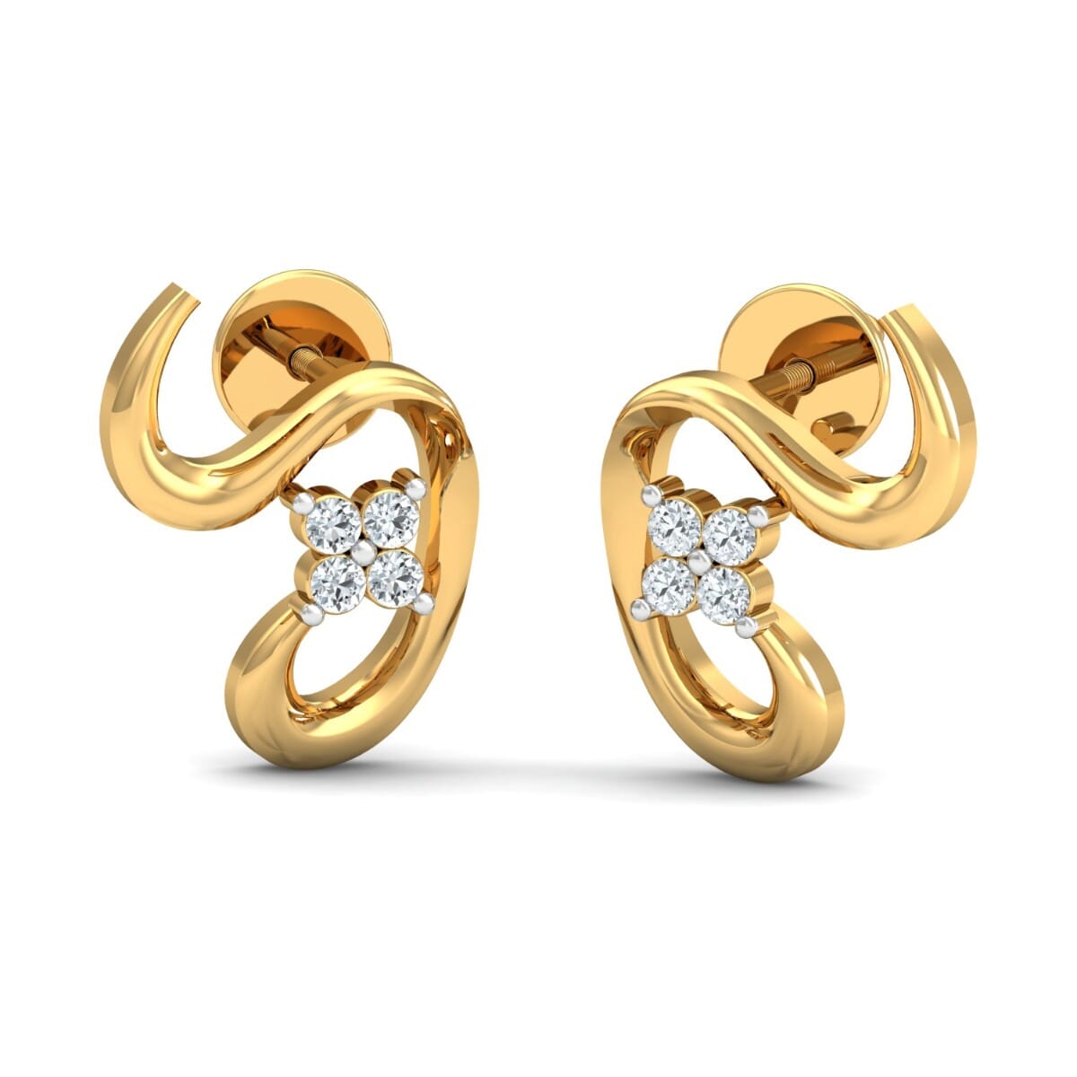 Round Diamond Fancy Earrings