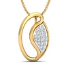 18k Gold and 0.10 carat Round Diamond Fancy Pendant