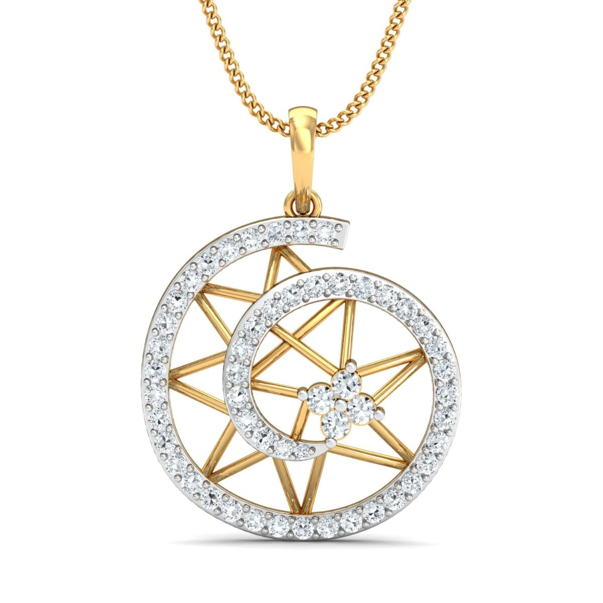 Round Diamond Fancy Pendant