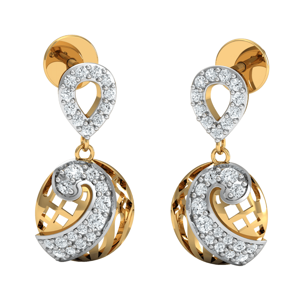 Round Diamond Fancy Earrings