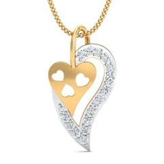 18k Gold and 0.20 carat Round Diamond Fancy Pendant