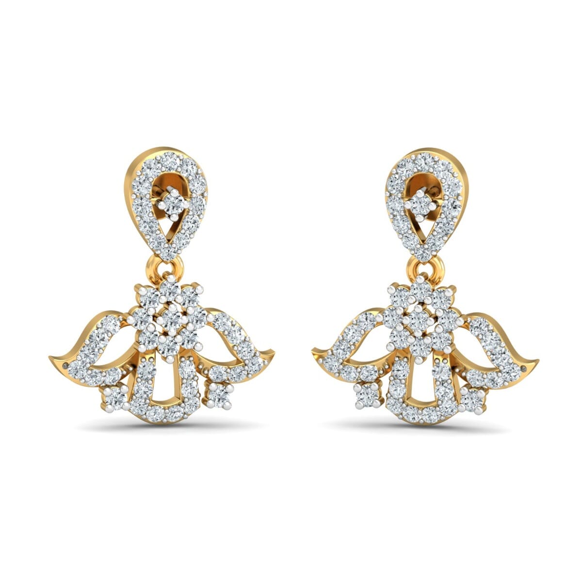 18KT Gold and 0.63 Carat Diamond Earrings