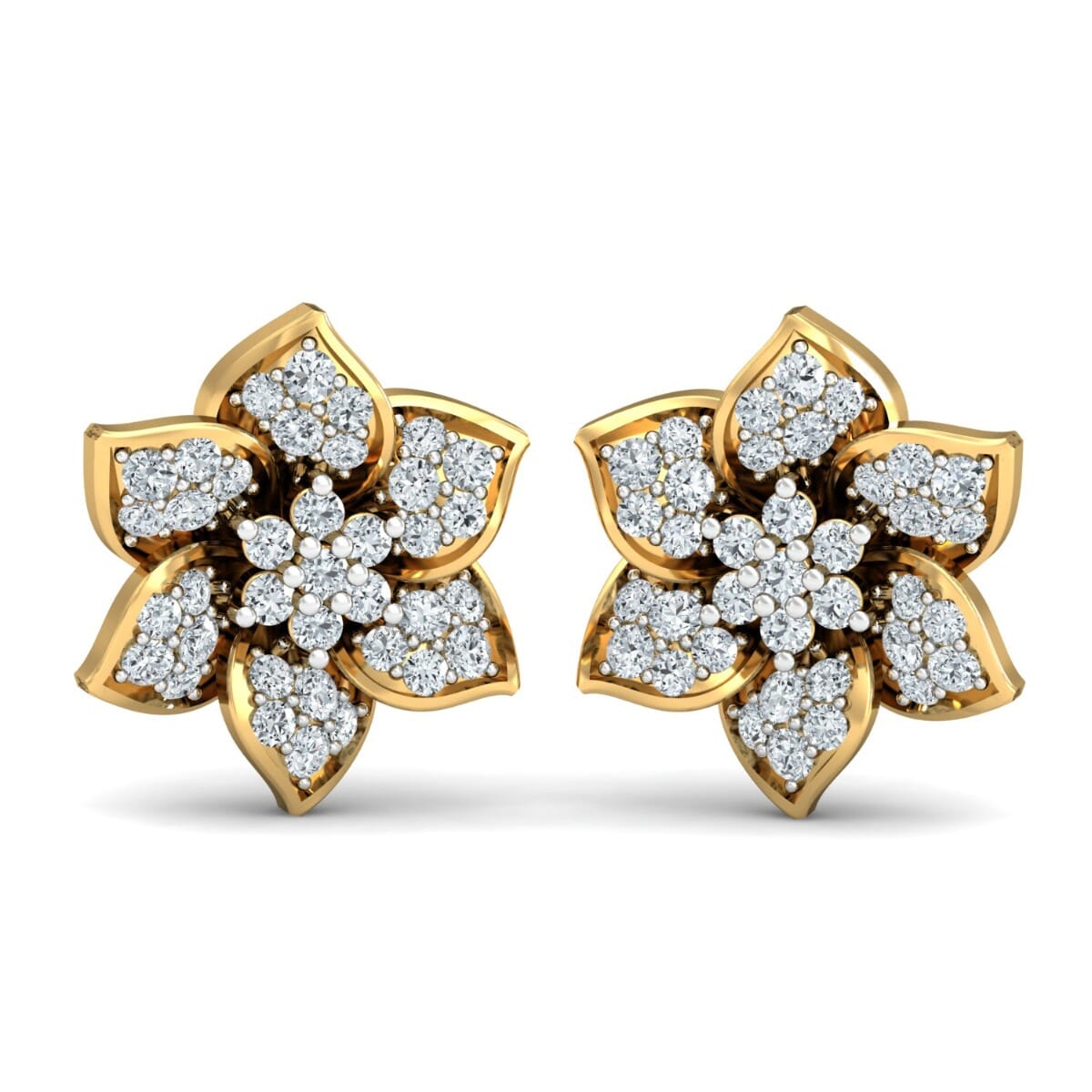 18KT Gold and 0.60 Carat Diamond Earrings