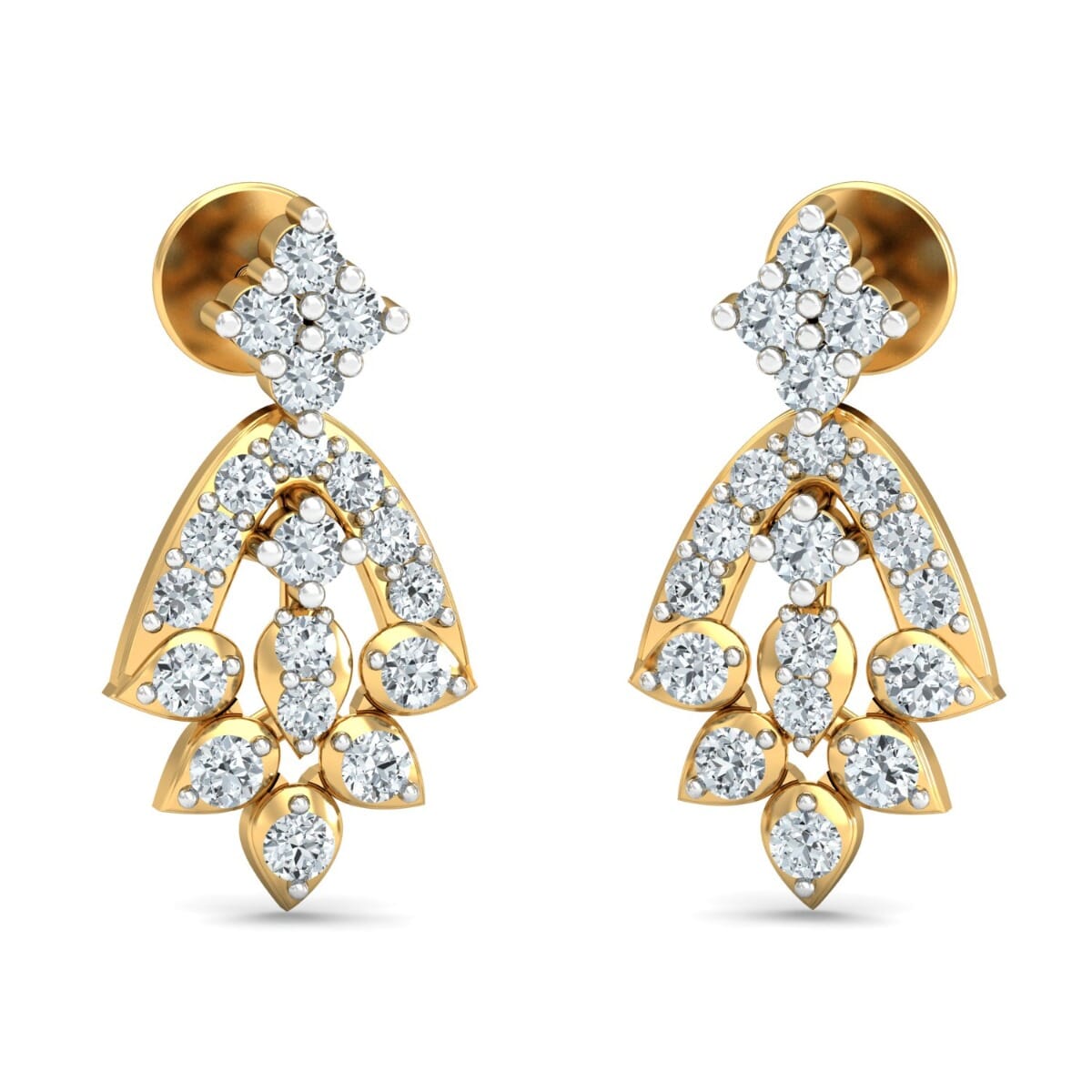 18KT Gold and 0.33 Carat Diamond Earrings