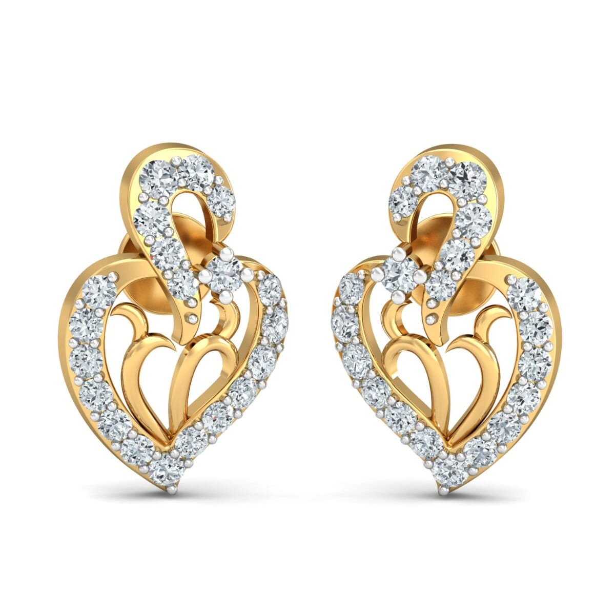 18KT Gold and 0.38 Carat Diamond Earrings