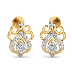 18KT Gold and 0.31 Carat Diamond Earrings