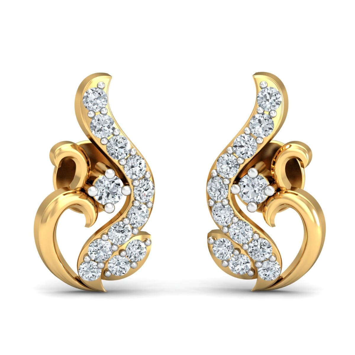 18KT Gold and 0.23 Carat Diamond Earrings