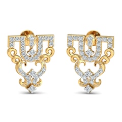 18KT Gold and 0.43 Carat Diamond Earrings