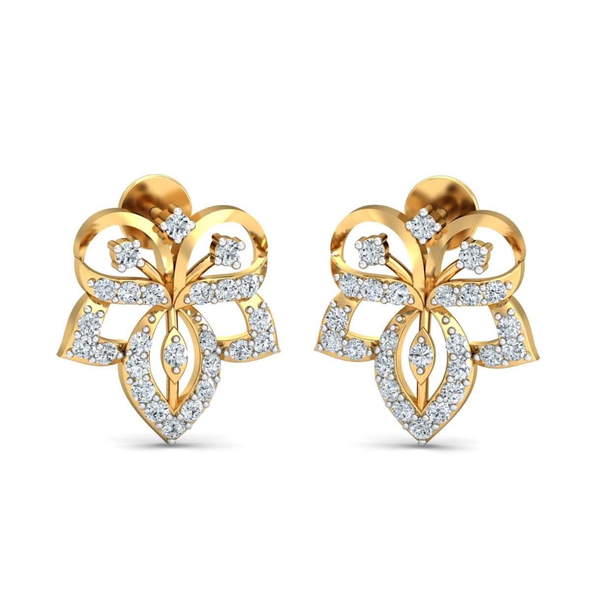 18KT Gold and 0.30 Carat Diamond Earrings