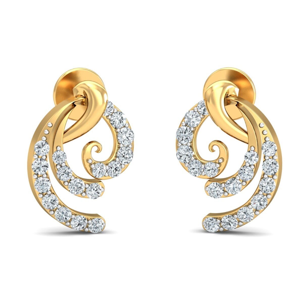 18KT Gold and 0.29 Carat Diamond Earrings