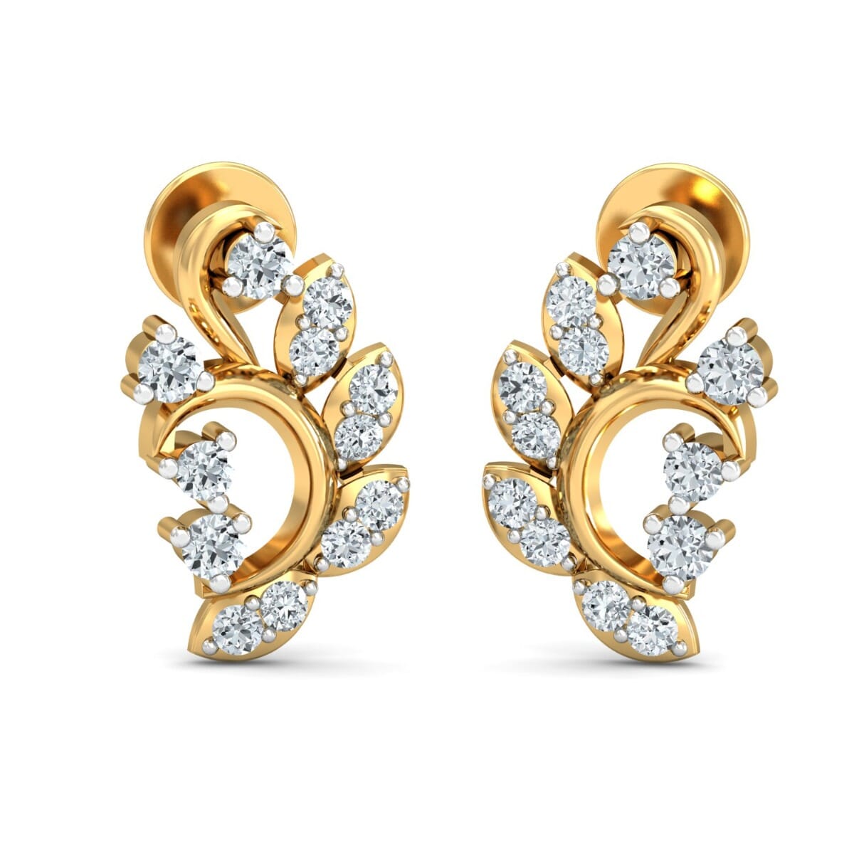 18KT Gold and 0.28 Carat Diamond Earrings