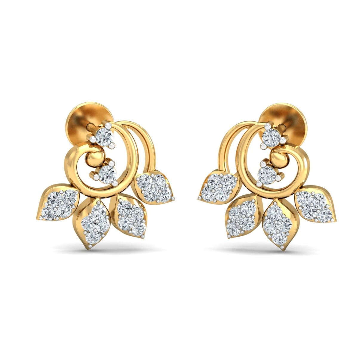 18KT Gold and 0.25 Carat Diamond Earrings