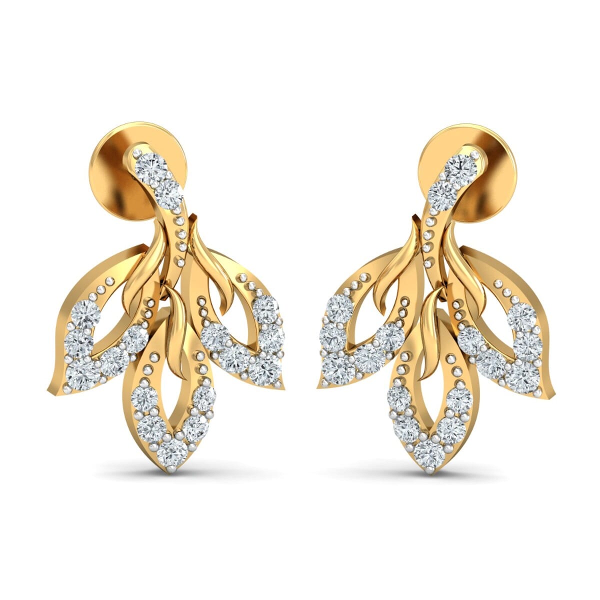 18KT Gold and 0.24 Carat Diamond Earrings