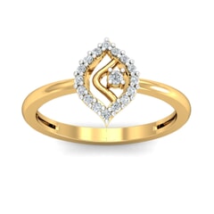 18KT Gold and 0.15 Carat F Color VS Clarity Diamond Ring