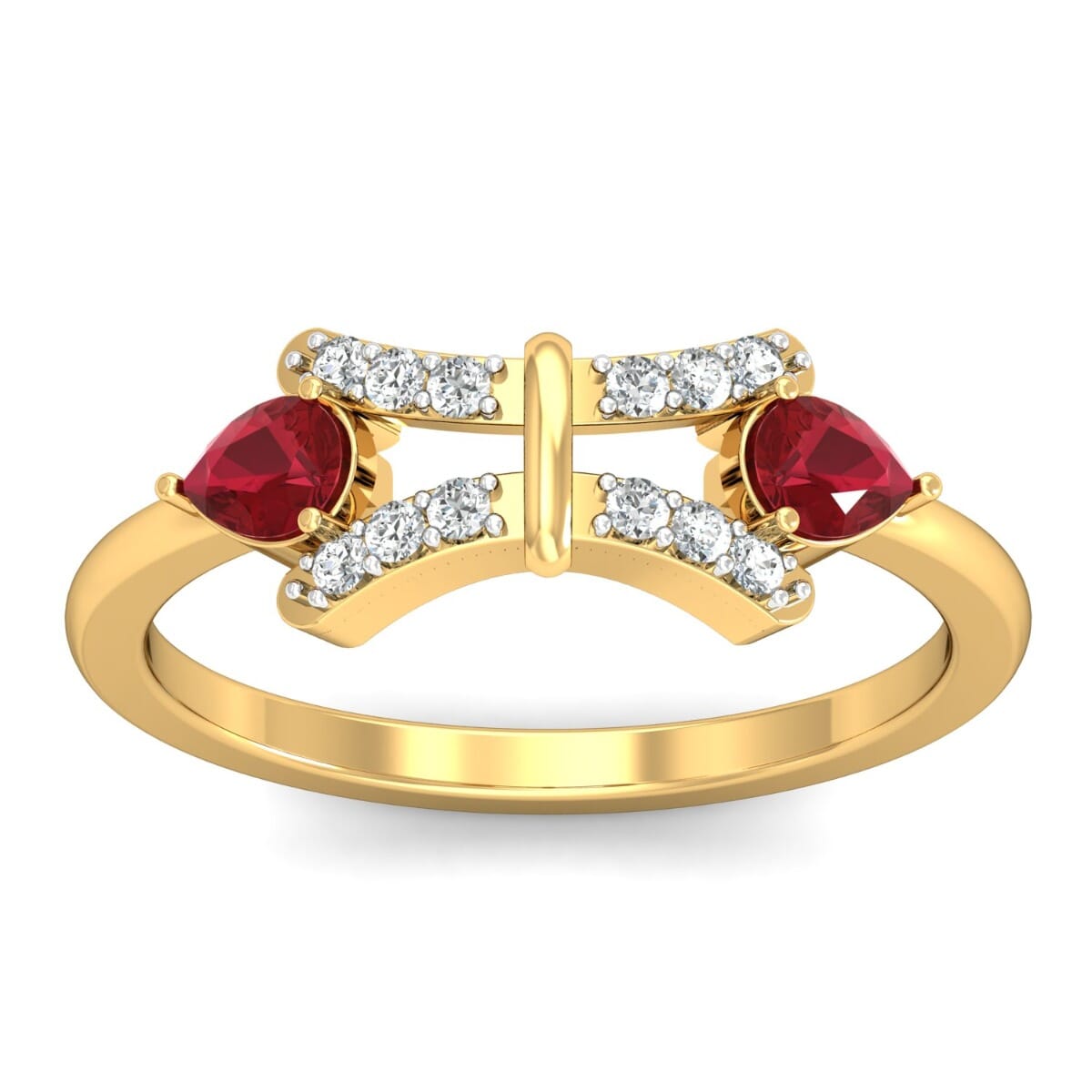 18KT Gold and 0.10 Carat F Color VS Clarity Diamond Ring