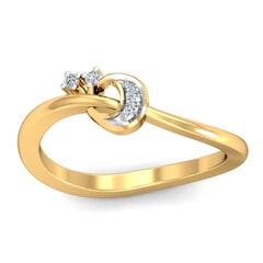 18KT Gold and 0.03 Carat F Color VS Clarity Diamond Ring