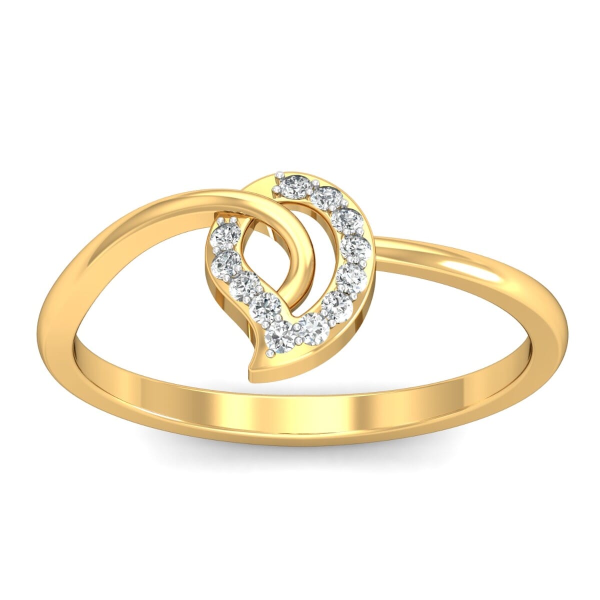 18KT Gold and 0.10 Carat F Color VS Clarity Diamond Ring