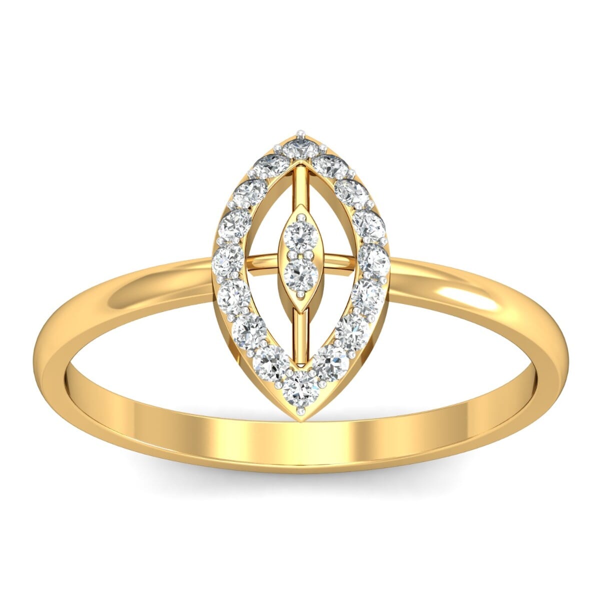 18KT Gold and 0.18 Carat F Color VS Clarity Diamond Ring