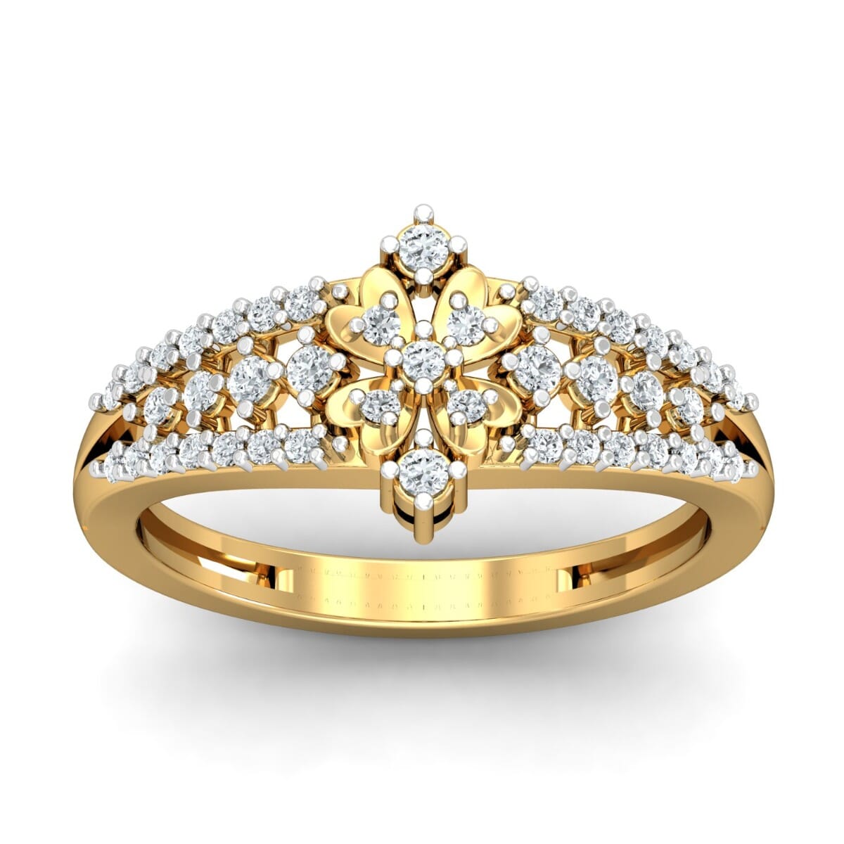 18KT Gold and 0.33 Carat F Color VS Clarity Diamond Ring