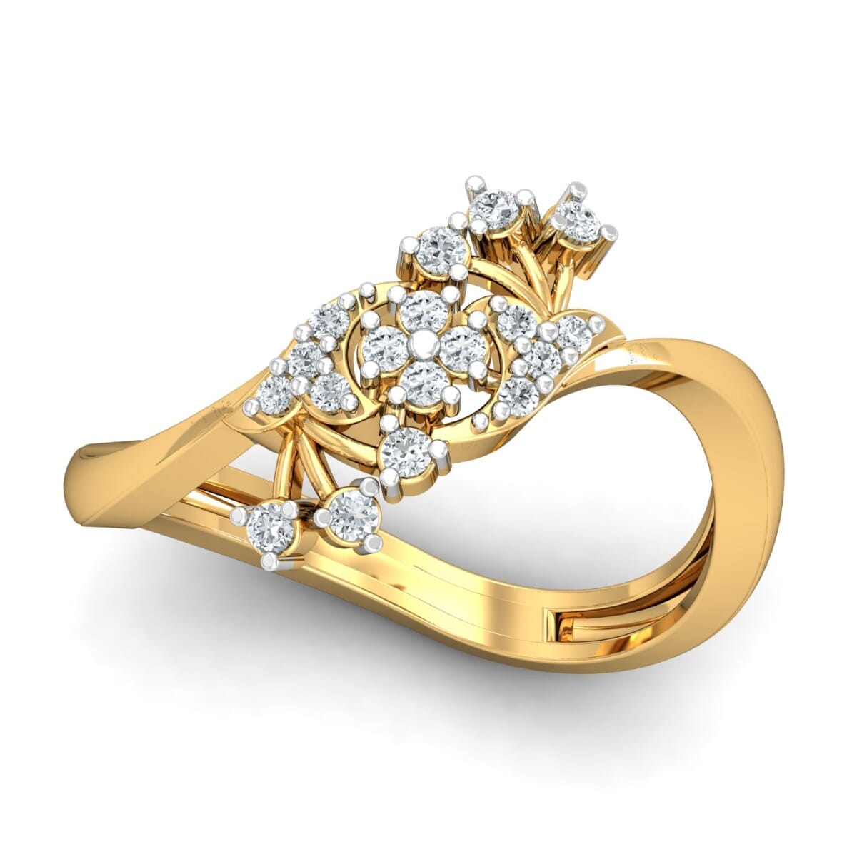 18KT Gold and 0.20 Carat F Color VS Clarity Diamond Ring