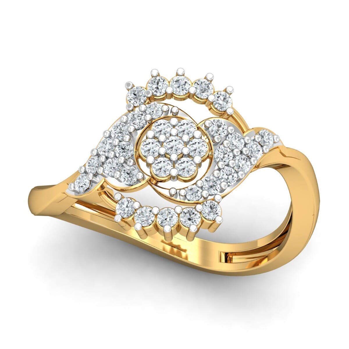 18KT Gold and 0.45 Carat F Color VS Clarity Diamond Ring