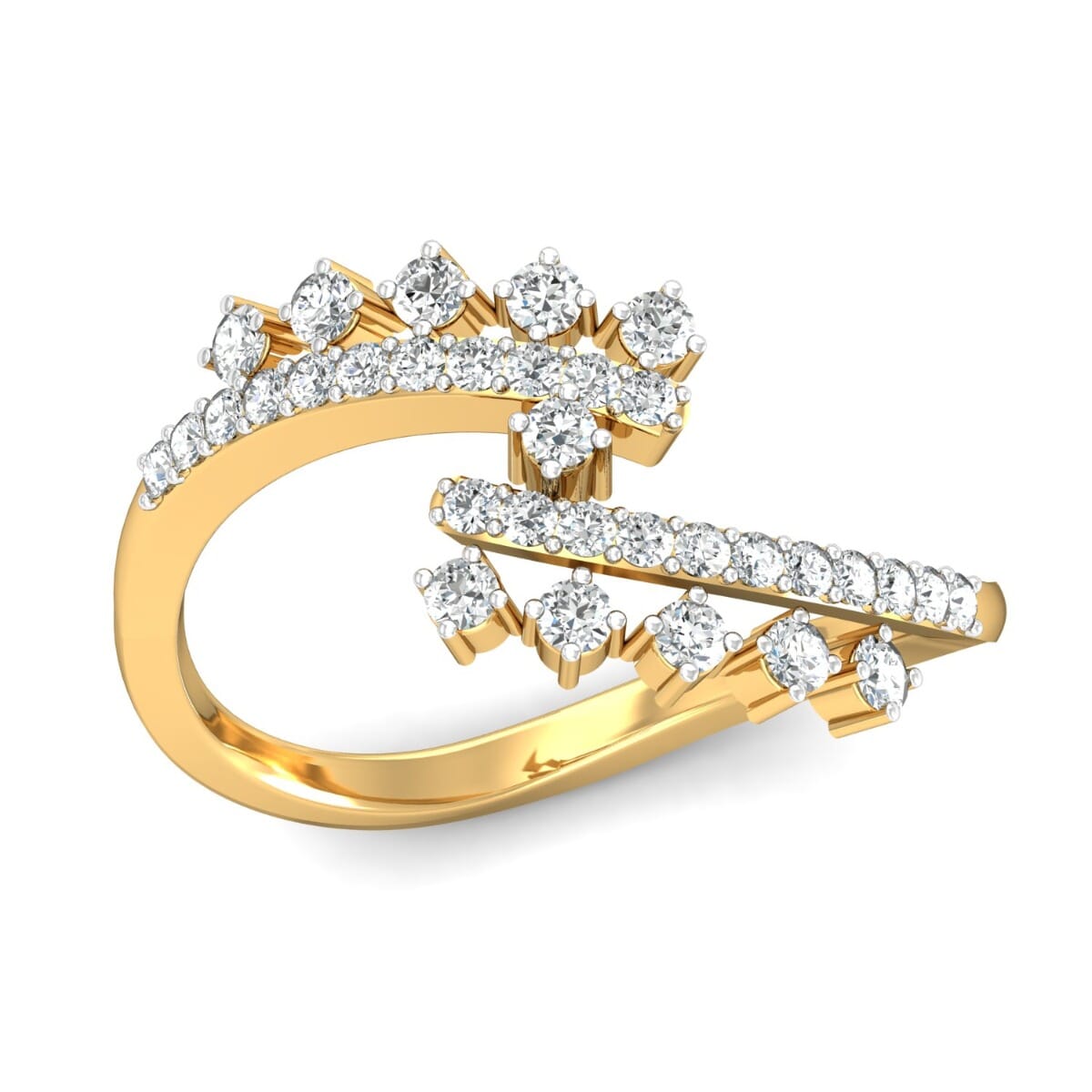 18KT Gold and 0.33 Carat F Color VS Clarity Diamond Ring