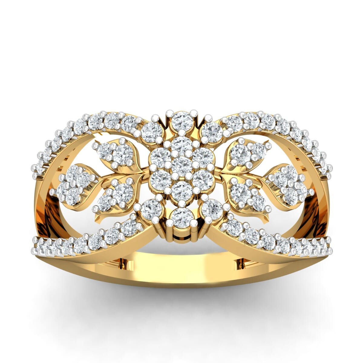 18KT Gold and 0.55 Carat F Color VS Clarity Diamond Ring