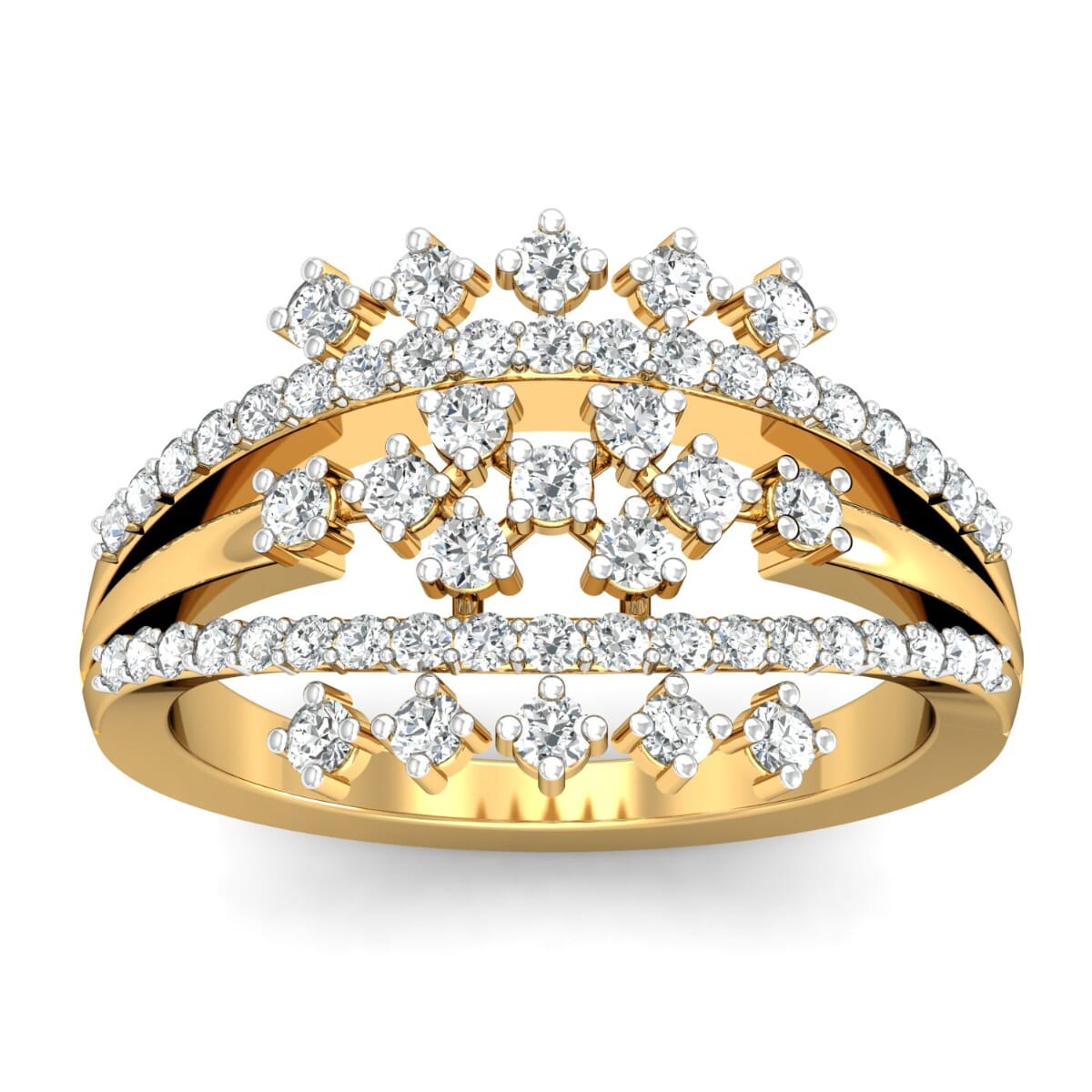 18KT Gold and 0.60 Carat F Color VS Clarity Diamond Ring