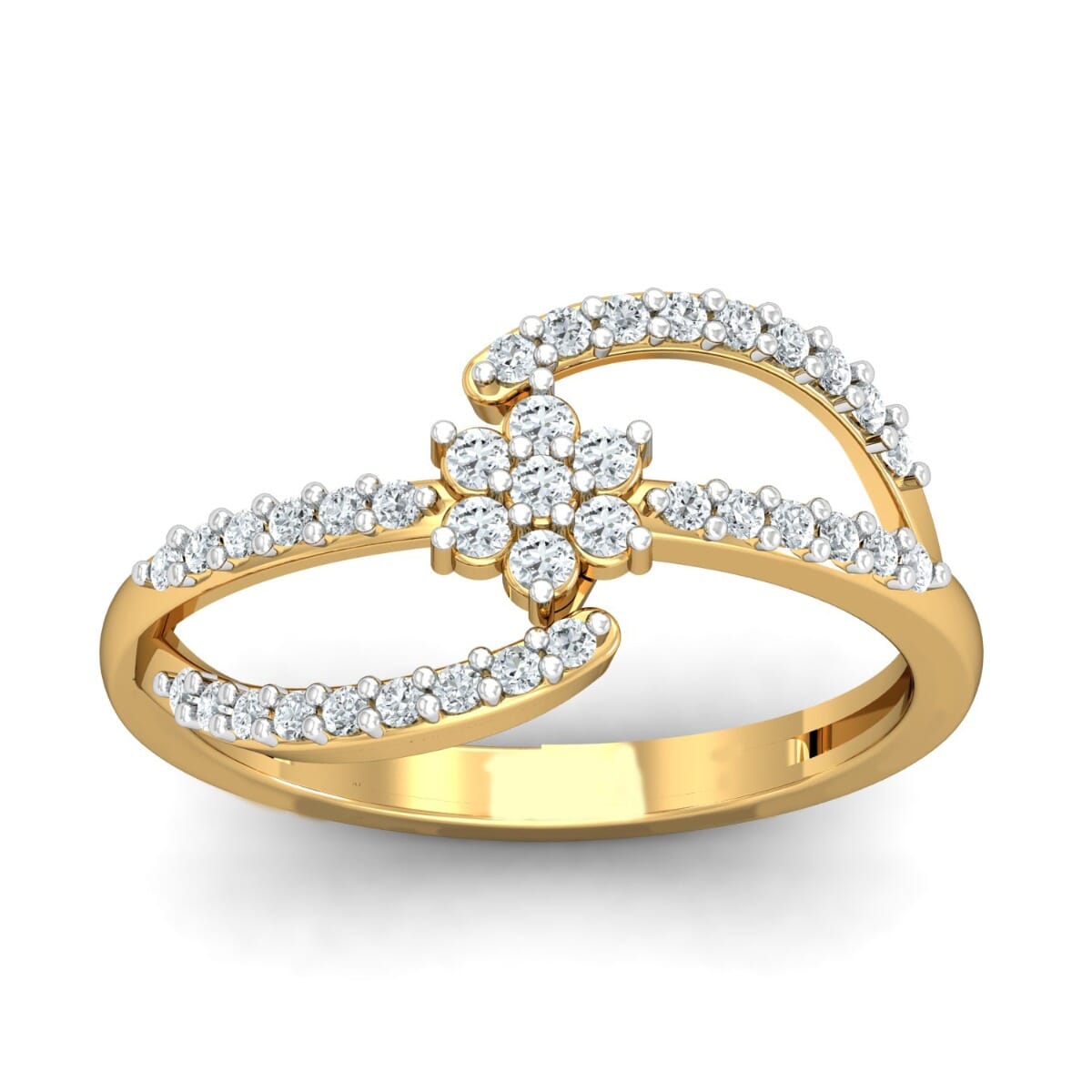 18KT Gold and 0.34 Carat F Color VS Clarity Diamond Ring