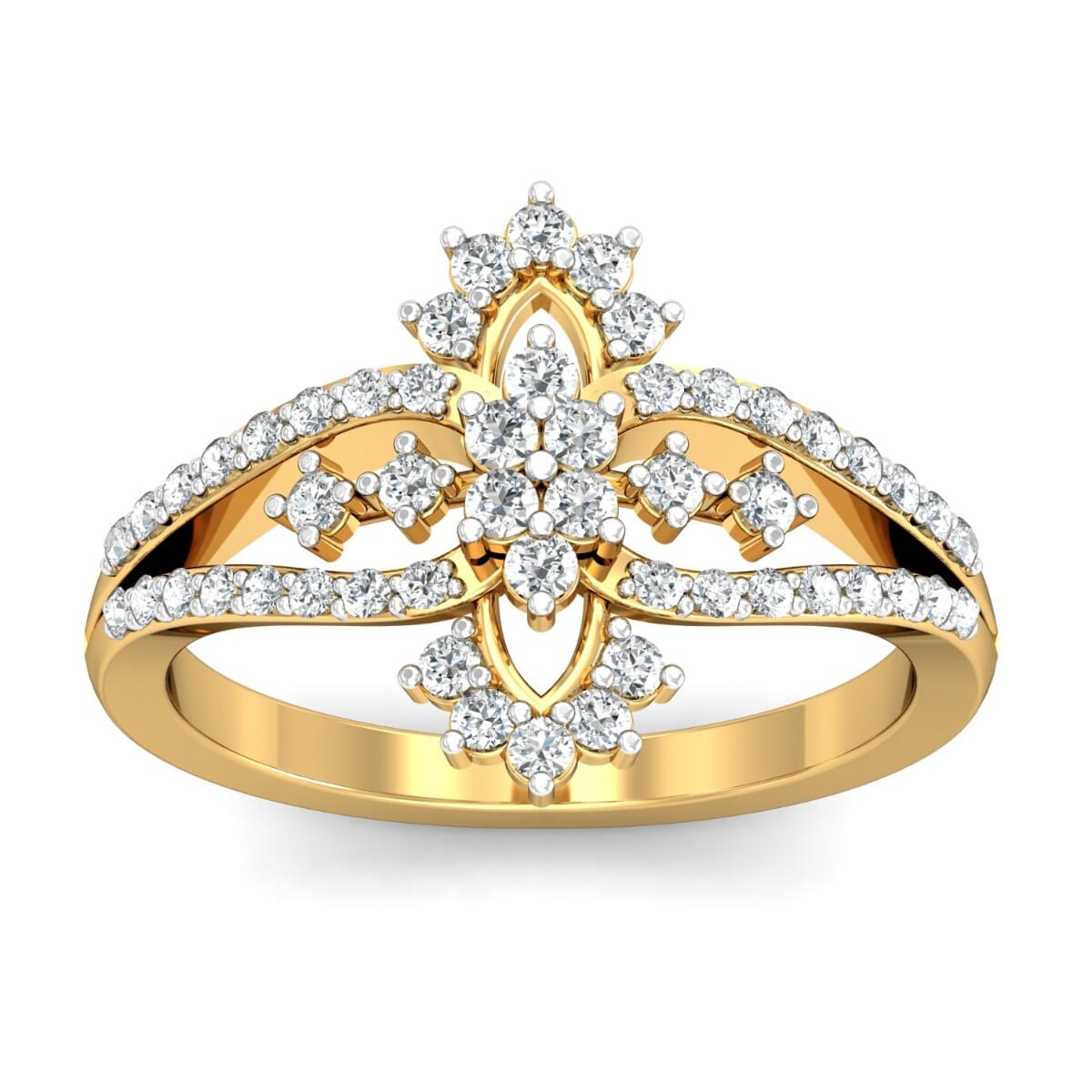 18KT Gold and 0.54 Carat F Color VS Clarity Diamond Ring