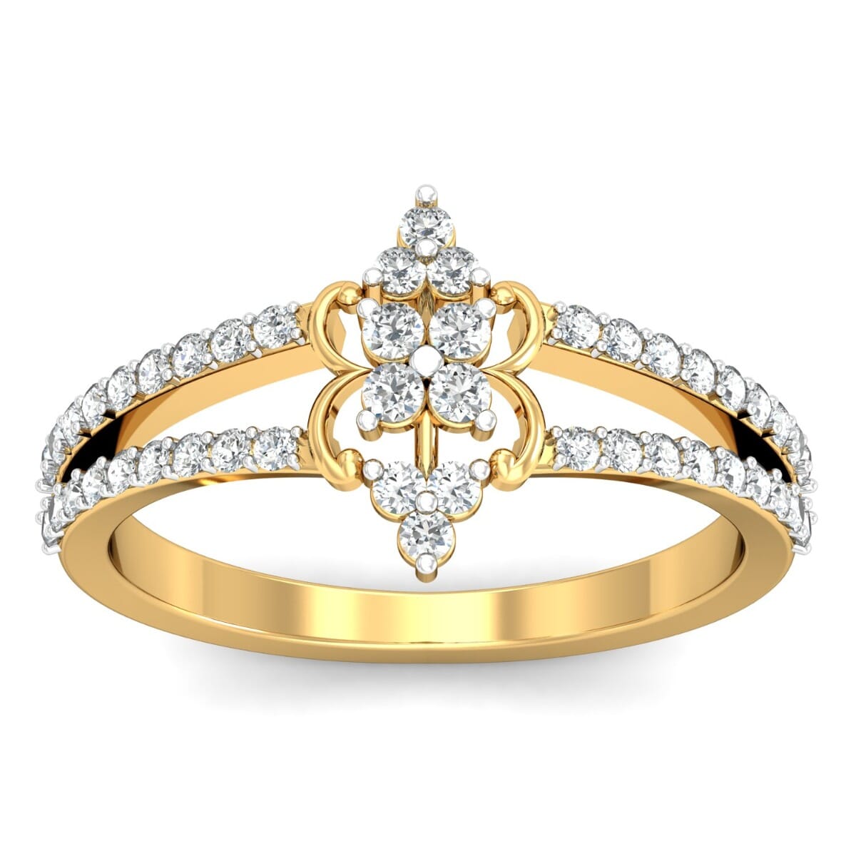 18KT Gold and 0.40 Carat F Color VS Clarity Diamond Ring