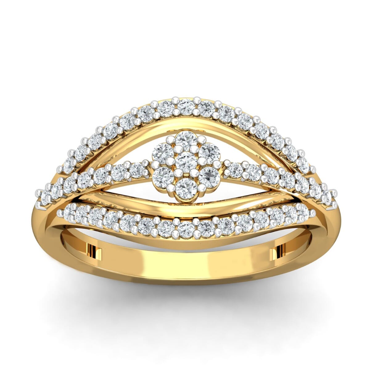 18KT Gold and 0.45 Carat F Color VS Clarity Diamond Ring