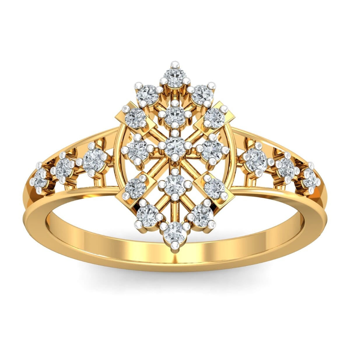 18KT Gold and 0.21 Carat F Color VS Clarity Diamond Ring