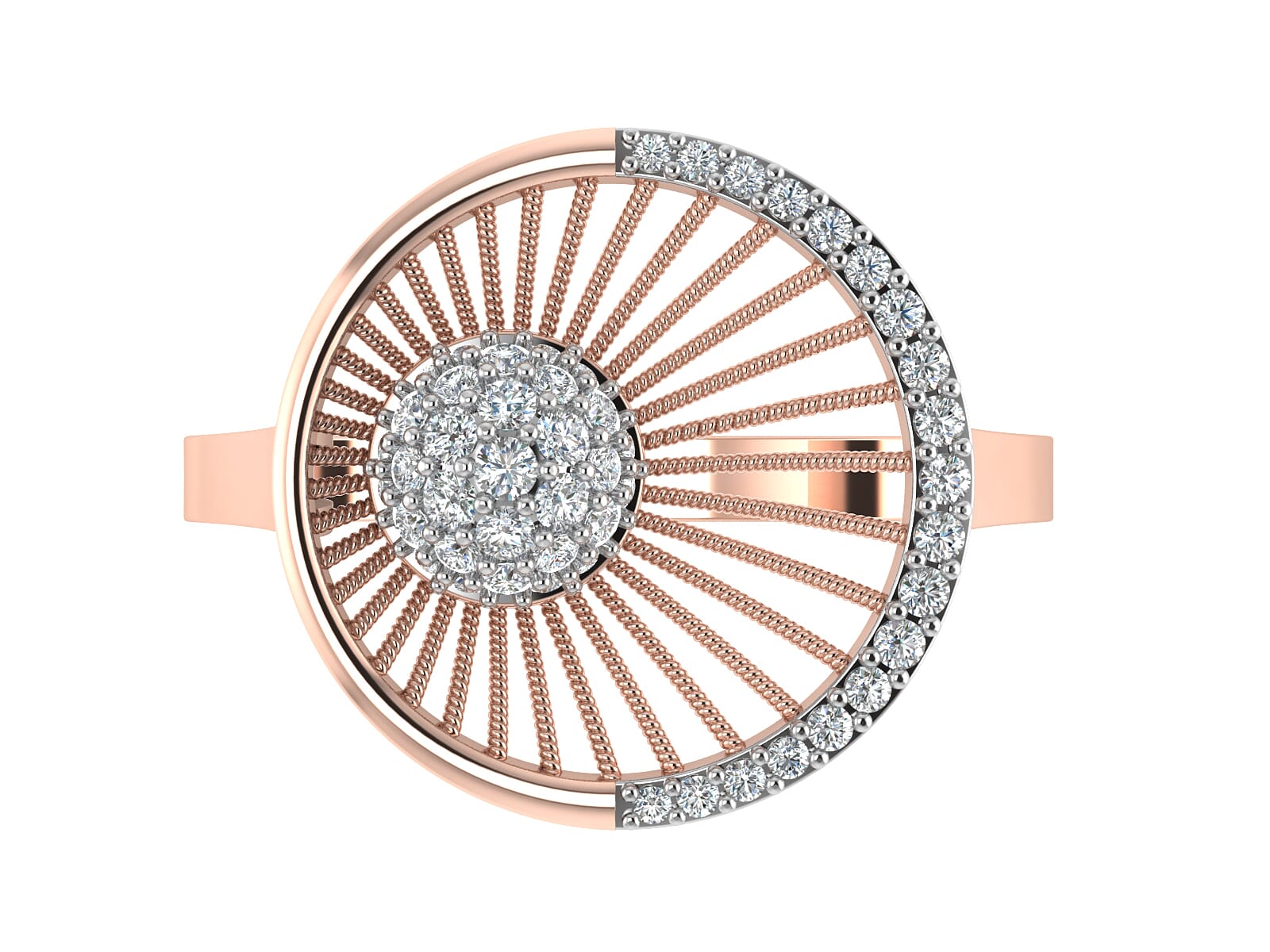 18KT Gold and 0.28 Carat F Color VS Clarity Diamond Ring