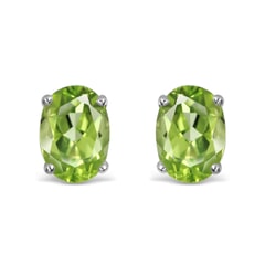 14K Gold Peridot Earrings