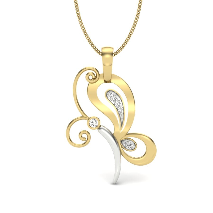 Gold and 0.07 Carat Diamond Pendant