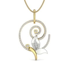 14KT Gold and 0.28 Carat Round Diamond Butterfly Pendant