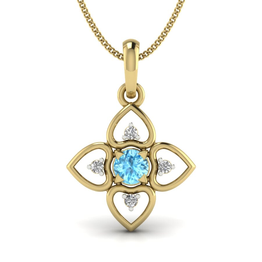 Gold and 0.05 Carat Diamond Pendant