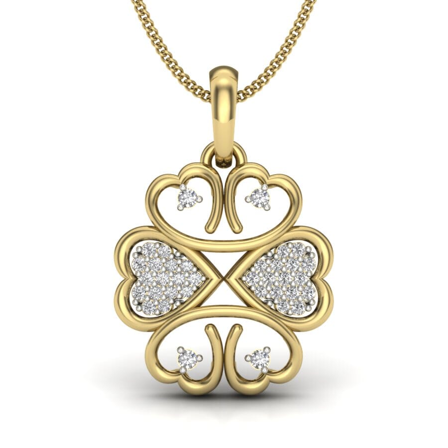 Gold and 0.14 Carat Diamond Pendant