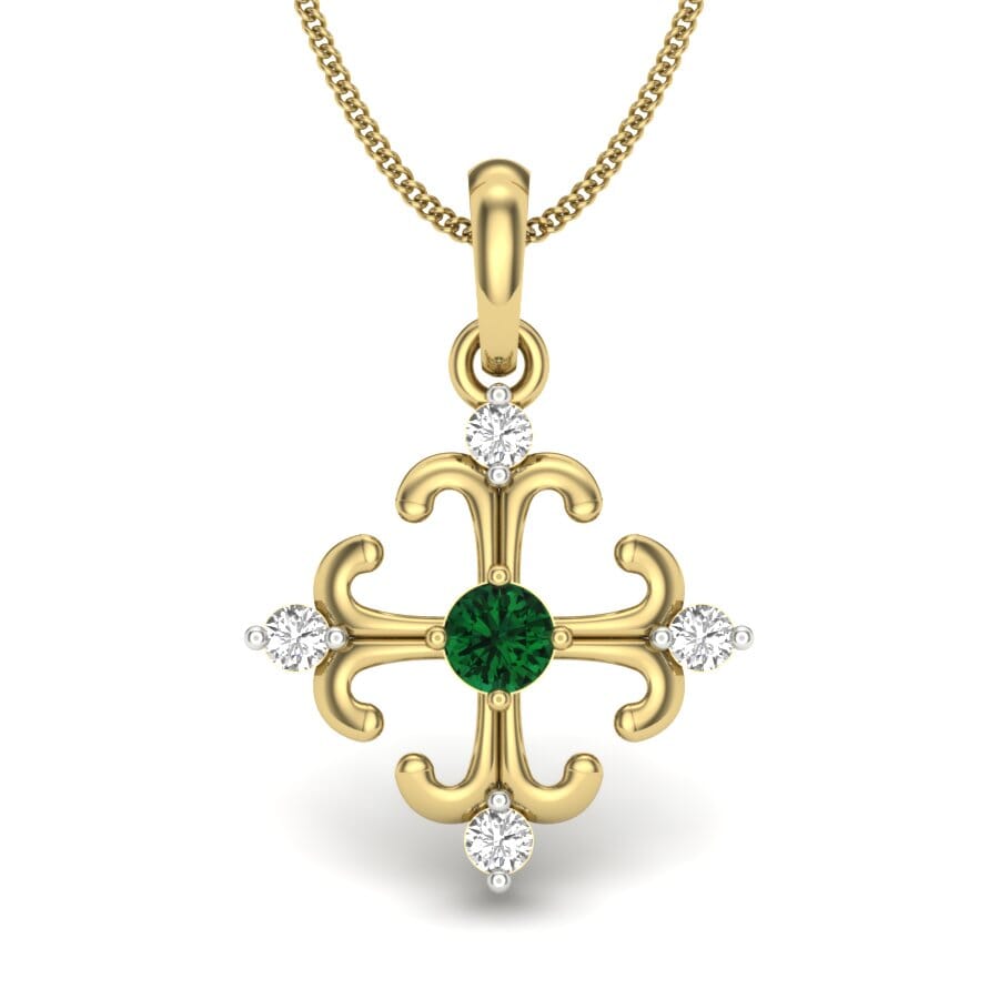 Gold and 0.14 Carat Diamond Pendant