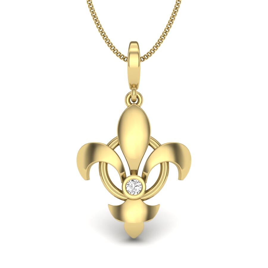 Gold and 0.06 Carat Diamond Pendant